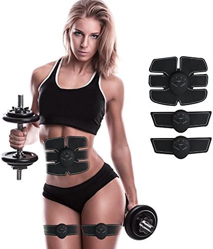 VSANNSZ Abdominal Muscle Toner, ABS Trainer Body Fit Toning Belt Wireless Muscle Exercise For Abdomen/Arm/Leg Training Men &amp; Women Home Office