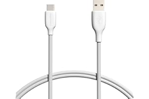 Amazon Basics USB-C to USB-A 2.0 Fast Charge and Data Transfer Cable, 480Mbps Speed, USB-IF Certified, for Apple iPhone 15, iPad, Samsung Galaxy, Tablets, Laptops, 3 Foot, White