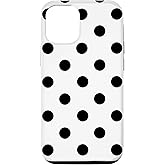Black and White Polka Dot Pattern Case for iPhone 12/12 Pro