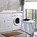 Chrislley X-Frame Double Laundry Basket 2 Section Oxford Dirty Laundry Hamper Sorter Waterproof with Handles (Light Grey)
