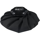 ICE20 Refillable No-Leak Ice Pack Bag with Easy Open Cap - Soft Cotton Ice Bags for Injuries - Reusable - Cold Therapy Wraps for Elbow, Knee, Ankle, Back, and Arm