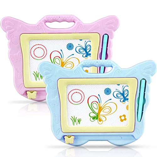 Drawing Board Educational Toy for Kids Writing Painting Graffiti Colorful Magnetic Table Section - Pink