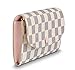 Womens Canvas Emilie Long Wallet Long Clutch Purse (damier Azur with pink inside)