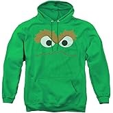 Sesame Street Oscar Face Unisex Adult Pull-Over Hoodie for Men and Women