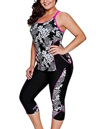 ENLACHIC Traje de baño para mujer, talla grande