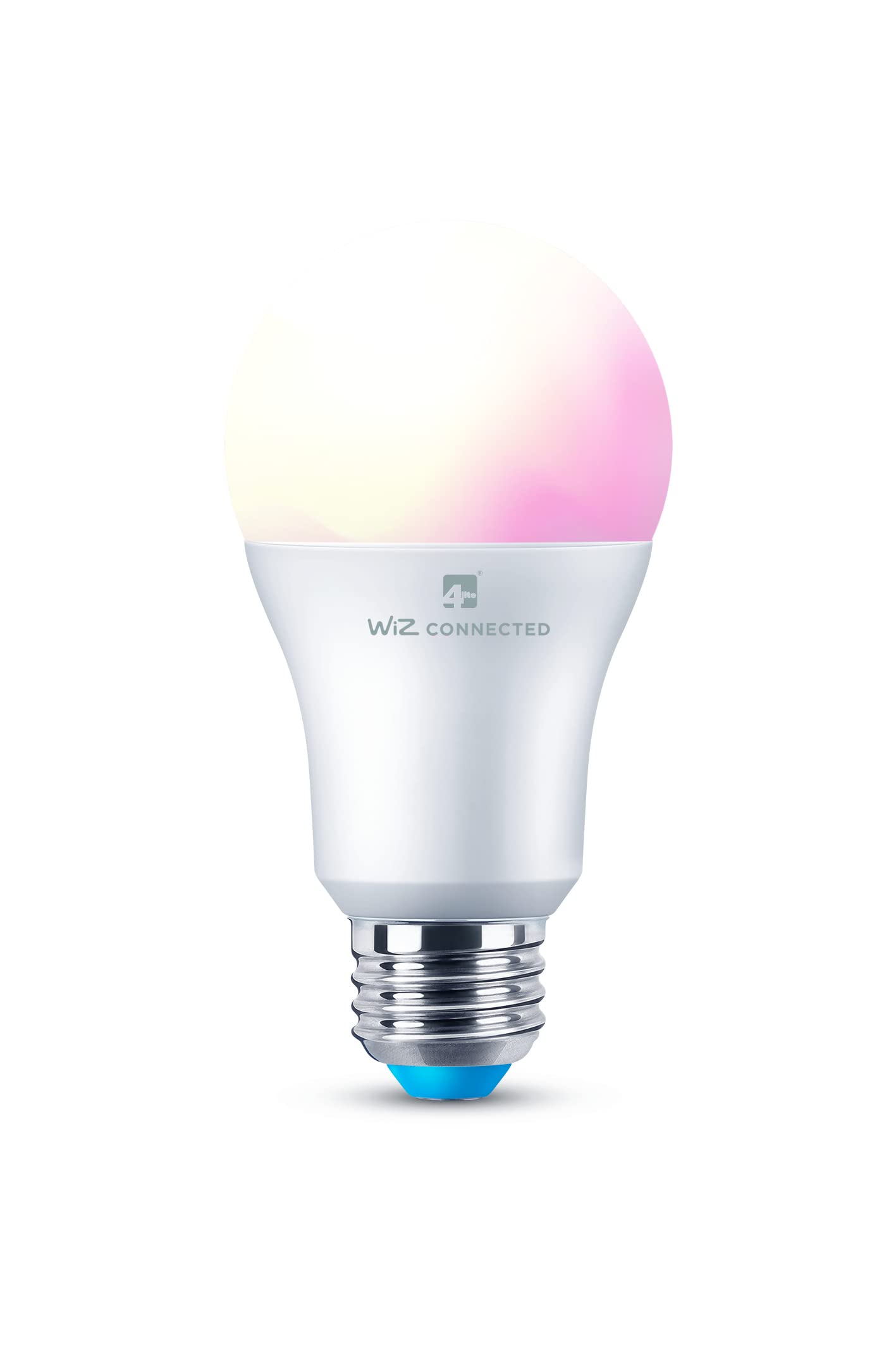4lite Smart A60 E27 LED Bulb (8W) Colour Changing Tuneable White Dimmable 850Lm 2200-6500K Tuneable White, Wi-Fi/Bluetooth Controlled with Screw Fitting - 4l1/8003