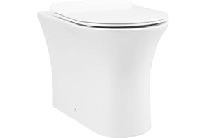 SWISS MADISON Cascade Back-to-Wall Elongated Toilet Bowl Glossy White