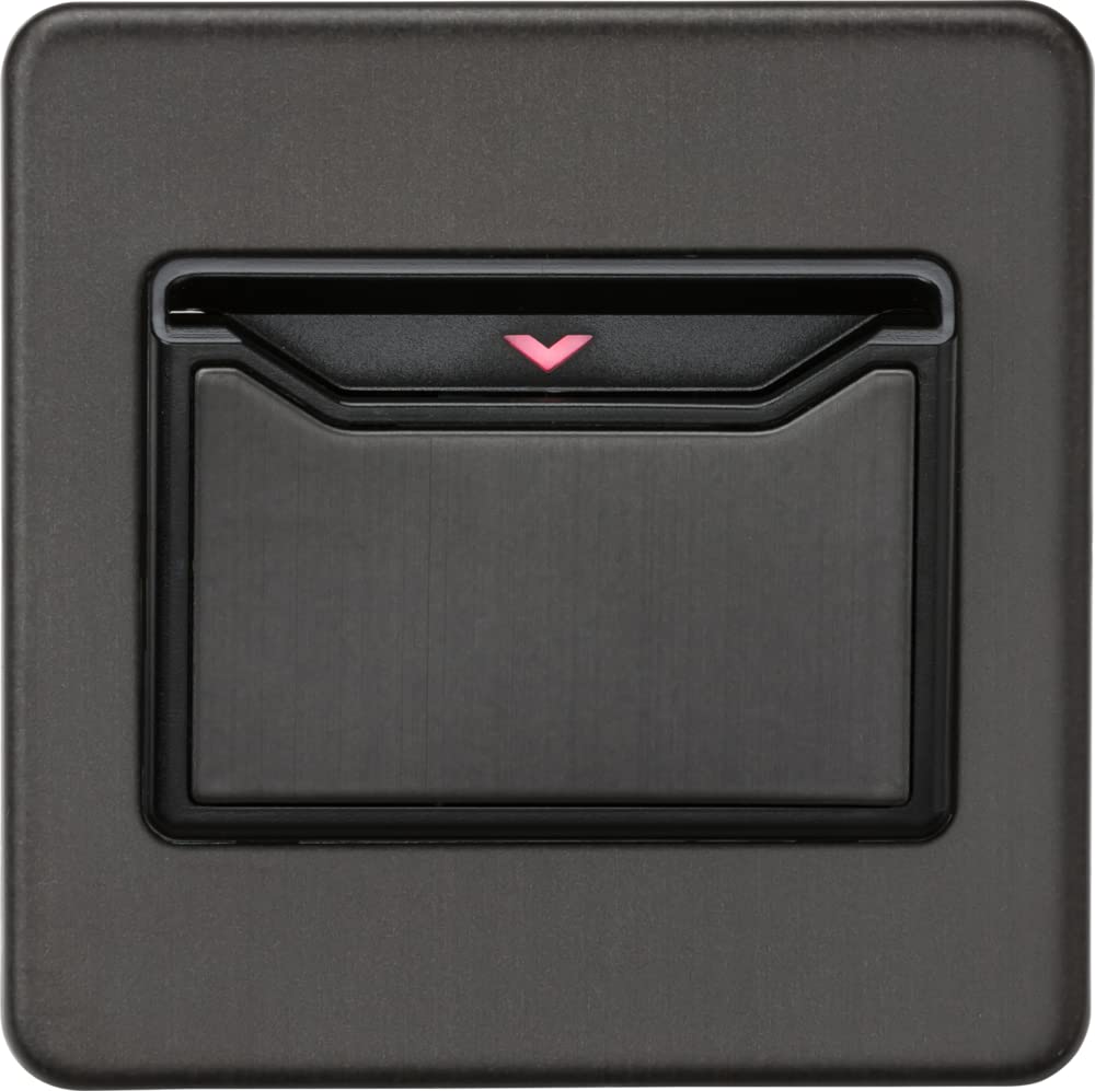 Knightsbridge SFCARDSB Screwless Hotel 32A 1G Key Card Switch Smoked Bronze