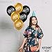 KATCHON 031 2019 Decorations-Large Size, Gold, Black and White Latex Graduation Balloons