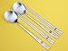 2 Set of Korean Stainless Steel Spoons and Chopsticks Flower Pattern