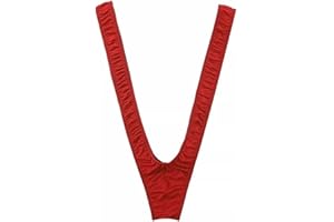 YEMYIQZ Men Borat Mankini Sexy Thongs V Sling Underwear Bodysuit Swimsuit Lingerie Halloween Costume Christmas Gag Gift