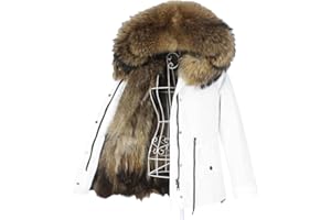 Waterproof Short Parka Winter Jacket Women Real Fox Fur Coat Natural Raccoon Fur Outerwear Streetwear Detachable-DjB