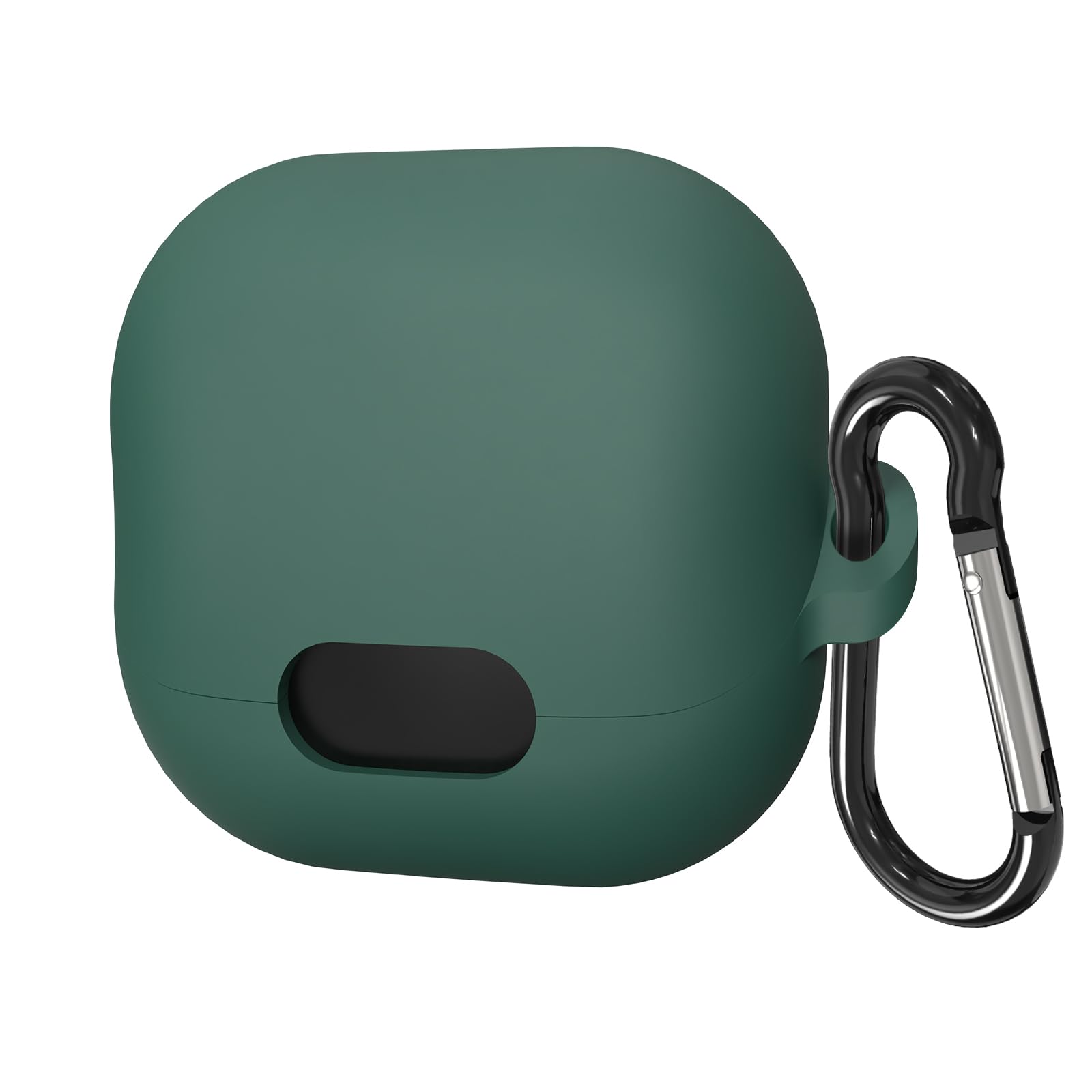 Geekria Silicone Case Cover Compatible with Soundcore by Anker Liberty 4 NC Wireless Earbuds, Protective Earphones Skin Cover with Keychain Hook, Charging Port Accessible (Green)