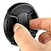 GTMax 55mm Black amera Plastic Snap On Lens Cap with Strap for Sony DSLR-A200, DSLR-A300, DSLR-A350 or SONY Alpha Kit lenses
