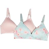 TAHARI Girls' 2-Pack Molded Wire-Free Training Bras – Soft, Adjustable Fit