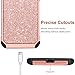 BENTOBEN Phone Case for Motorola Moto E4/G5, Luxury Sleek Bling Glitter Shiny Shockproof 2 in 1 Slim Soft TPU Bumper Hybrid Hard PC Protective Case for Motorola E4/Moto E 2017/MOTO G5, Rose Gold