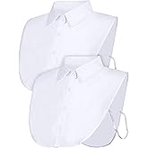 Tatuo 2 Pieces Fake Collar Detachable Collar for Women Shirts Dickey Half False Blouse Dickey