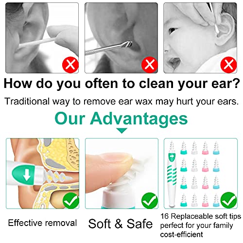 Ear Cleaner Silicone Q Grip Ear Wax Removal Kit EarWaxRemovalTool