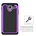 Kyocera Hydro Reach Case,Kyocera Hydro View Case, ANLI(TM) Hybrid Armor Shockproof Series Defender Protective Case Cover for Kyocera Hydro View C6742 / Kyocera Hydro Reach C6743 Purple