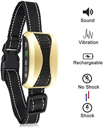 No Bark Collar Rechargeable Humane Dog Training Collar Vibration and No Harm Shock Anti Bark Collar for Small Medium Large Dog