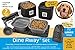 Dog Travel Food Set for Medium + Large Dogs (Black) - 7 Pieces Including Collapsible Bowls, Carriers, Scooper, Place Mat, Bag