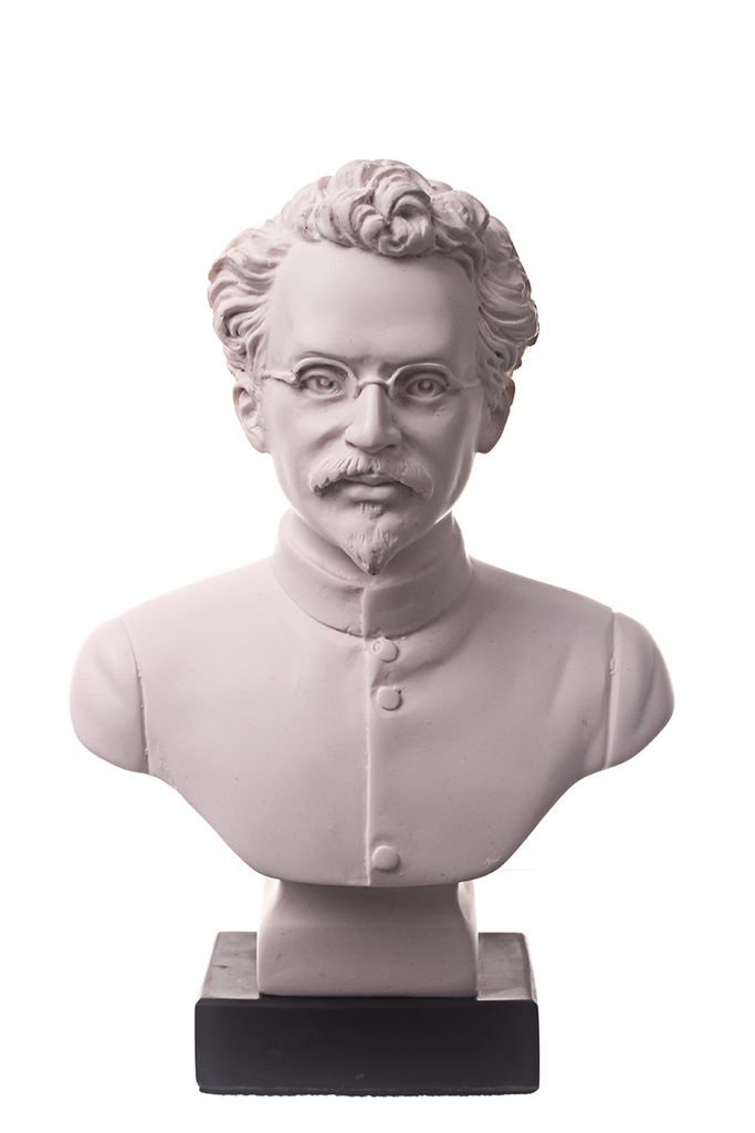 danila-souvenirs Soviet Russian USSR Communist Leon Trotsky Marble Bust Statue Sculpture 16 cm