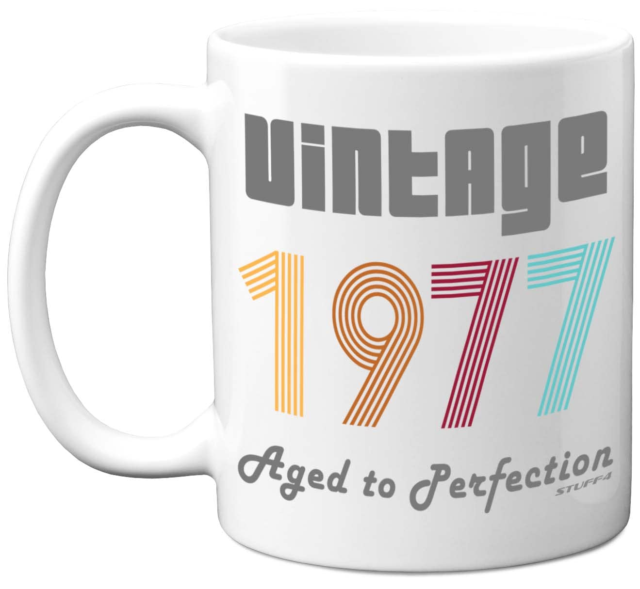 Stuff4 49th Birthday Gifts for Men Women - 1977 Vintage Coffee Mug, 11oz Ceramic Dishwasher Safe Mugs, Best Friend for Birthday or Christmas, Funny 49th Gifts Him Her