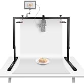 NEEWER Overhead Camera Mount Rig for Top Down Shots, Heavy Duty, ST100 | Steel, Tabletop Stand, Multi Device Platform, for Flat Lay Photography Lighting Cooking Drawing Crafts, for Desk&ge;3.3'/1m Long