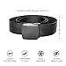 Zero Grid Travel Security Belt - Hidden Money Pouch - Non-Metal Buckle (Black)