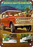 Wall-Color 7 x 10 METAL SIGN - 1967 Ford Bronco - Vintage Look Reproduction