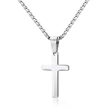 M MOOHAM Stainless Steel Silver Unisex Necklace, 22