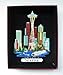 Nations Treasures Seattle Ornament City Skyline Space Needle Whale 3D Brass Multicolored 2.5 x 3.5 inches Gift Multiple Occasions