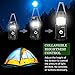 Trail Watcher 2-in-1 Rechargeable Camping Lantern Solar Flashlight Emergency Lantern with USB Power Bank (Black)