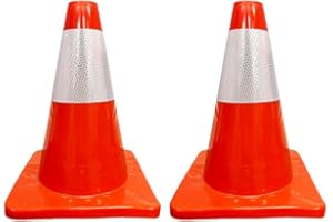 Berry 12" PVC Traffic Cone | Flexible Orange Safety Cone | 30CM Durable Road Cone for Parking, Driveways, Sports Training, Sc