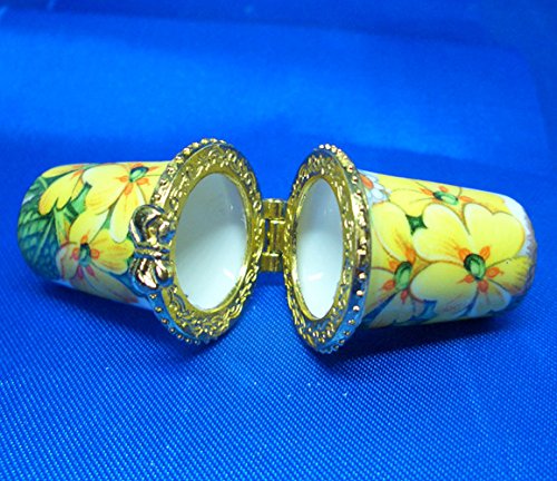 Birchcroft Porcelain China Collectable Thimble - Needle Case Primroses