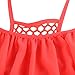 FUNOC® Women's Summer Casual Sleeveless Evening Party Beach Dress Short Mini Dress, Coral, Small