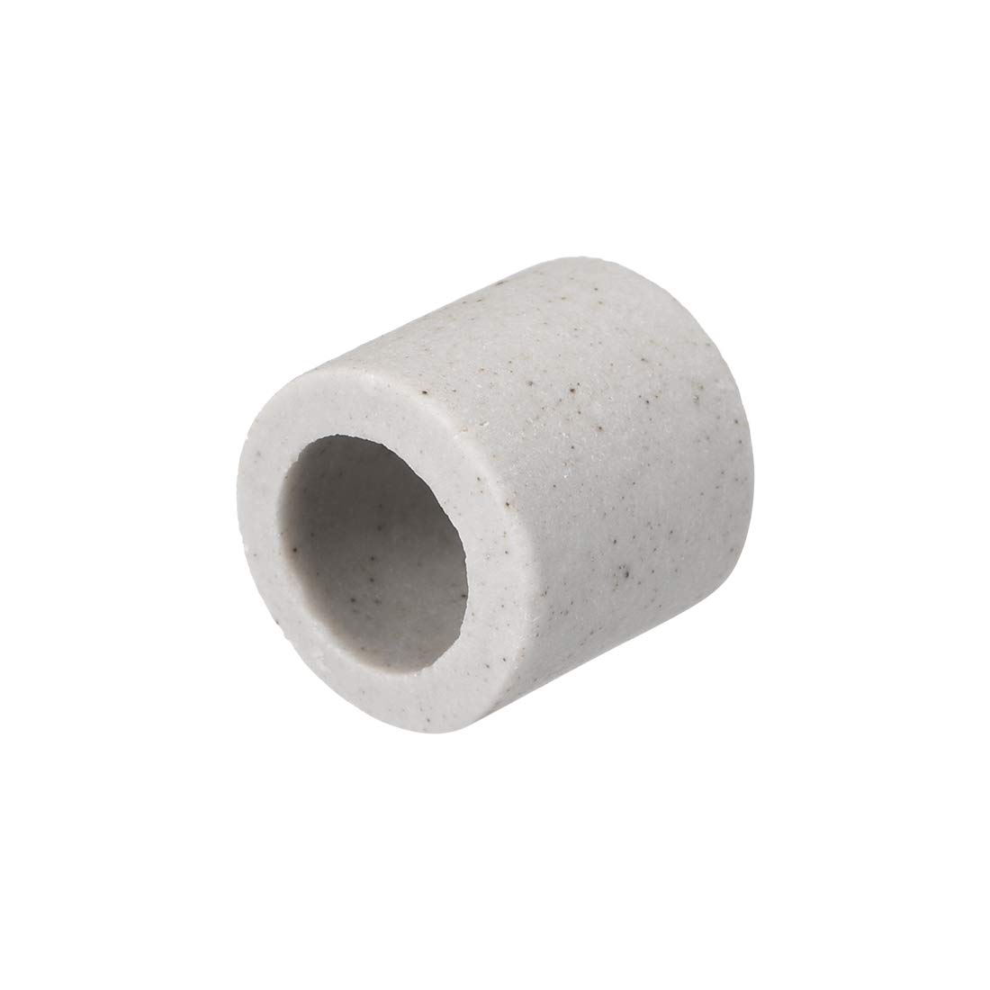 sourcing map 8mm Dia Ceramic Insulation Tube Single Bore Alumina Porcelain High Temperature Insulator Pipe for Heating Element 39 Pcs