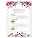 Floral Bridal Shower Games - Bundle With Gold Glitter Banner | 50 Advice for the Bride Cards | 50 He Said She Said | 50 How Well do you Know the Bride | 50 Emoji Pictionary