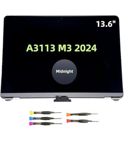 Appleページ New LCD for MacBook Air Retina 2024 M3 A3113 EMC 8611 MRXP3