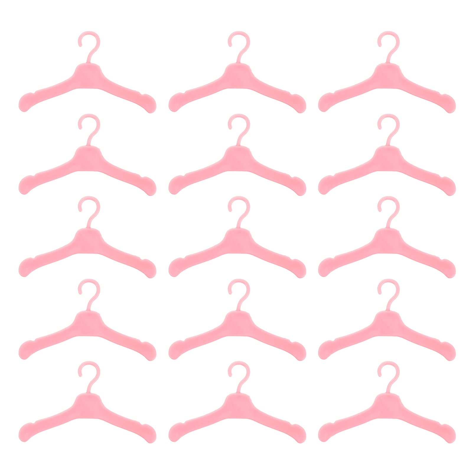 Tomaibaby 50Pcs Doll Clothes Hangers Doll Outfit Hanger Miniature Clothes Hanger Dollhouse Clothes Accessories (Pink) — image 1