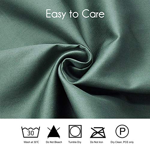 Organic Cotton Toddler Pillowcase 14 x 20, Travel Pillow Case Envelope Closure, Forest Green (2 Pack)