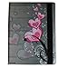 JYtrend 360 Degrees Rotating Stand Leather Magnetic Smart Cover Case with Wake Sleep Feature for iPad Mini 1/Mini 2/Mini 3, with Free Screen Protector, Stylus and Cleaning Cloth, Pink Heart Flower