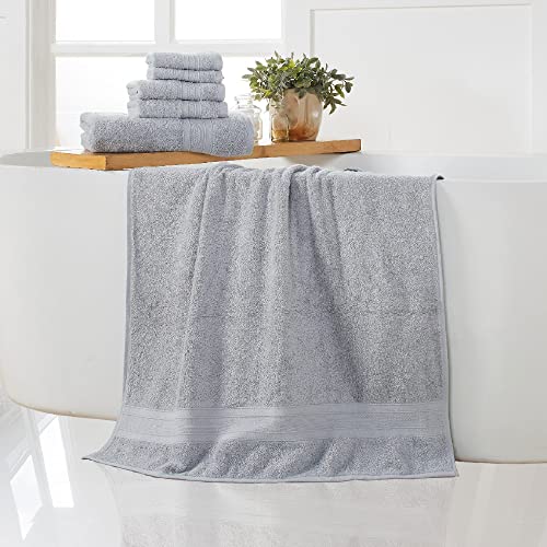 TRIDENT 6 Piece Bath Towel Set for Bathroom 2 Large Bath Towel, 2