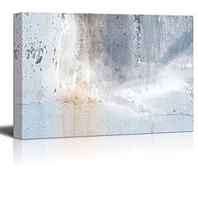 Abstract Rusty White Iron Slate Composition Wall Decor