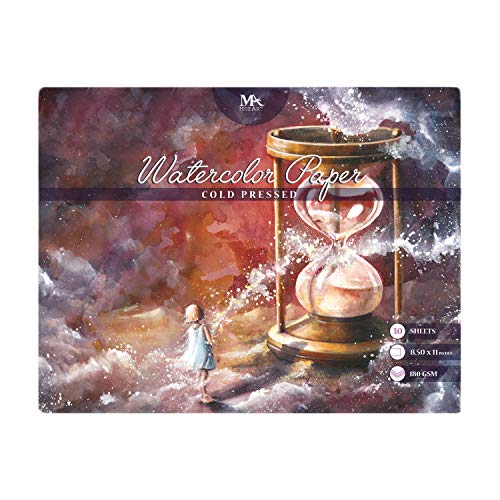 Watercolor Pad – 30 Sheets, 8.5 x 11 Inches, 300gsm, Cold Pressed Watercolor Paper Perfect for Blending and Layering - for Professionals and Students – MozArt Supplies - Thumbnail 7