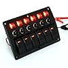 Amarine-made-6-Gang-Red-LED-Indicators-Rocker-Circuit-Breaker-Waterproof-Marine-Boat-Rv-Switch-Panel-PN-CB6-R
