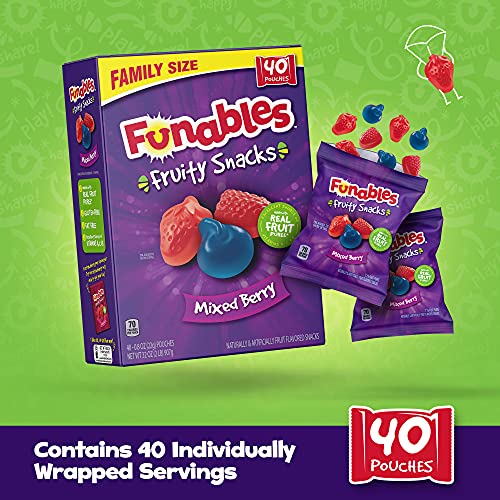Funables Fruit Snacks, Mixed Berry, 40ct Pricepulse