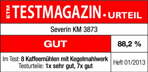 SEVERIN S73873 KM 3873 Elektrische Mahlwerk-Kaffeemühle (150 W, Edelstahl-Kegelmahlwerk, Max. Füllmenge 150,g) weiß… – Bild 7