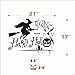 DNVEN 27 inches x 19 inches Happy Halloween Pumpkins Spooky Cemetery Witch and Bats Tomb Wall Decals Window Stickers Halloween Decorations for Kids Rooms Nursery Halloween Party