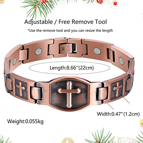 Jecanori Lymph Drainage Copper Bracelet for Men100 Copper